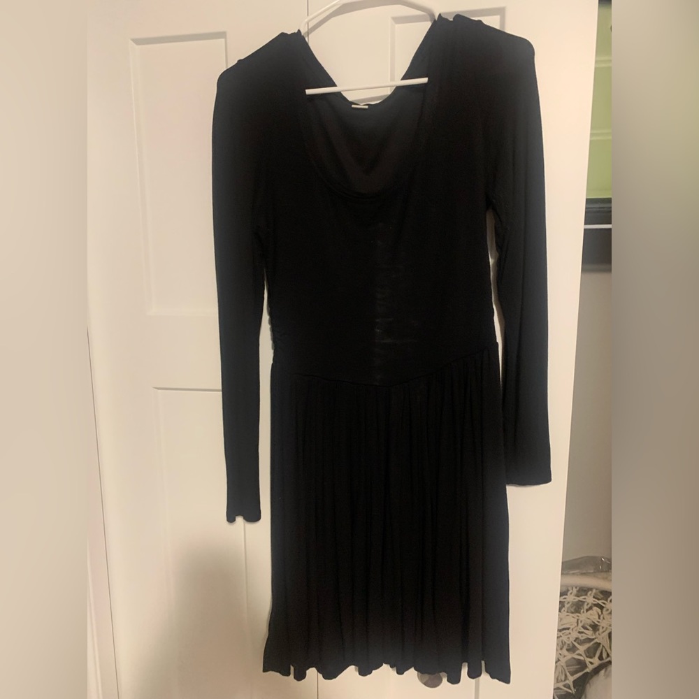 Black ruffled dress